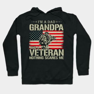 Im A Dad Grandpa And Veteran Nothing Scares Me Hoodie